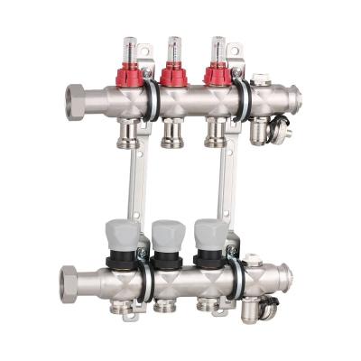 China Modern Premium Quality 304 Stainless Steel Flow Meter Floor Heating Manifold for sale