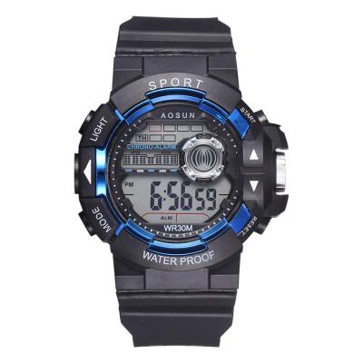 China SW109 Fashion Men's LED Sport Watch Silicone Strap Student Digital Chronograph Watches Chronograph Waterproof for sale