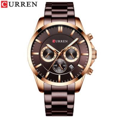 China Full Calendar Brand Curren 8358 Stainless Steel Men's Sports Watch Top Chronograph Curren Watches Stylish for sale