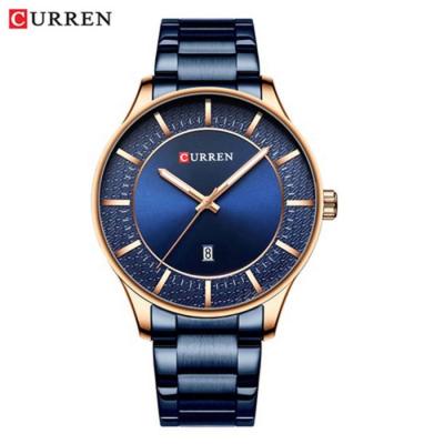 China Auto Date 8347 Curren Big Dial Men Watch Business Casual Quartz Hand Watches With Calendar Water Proof for sale