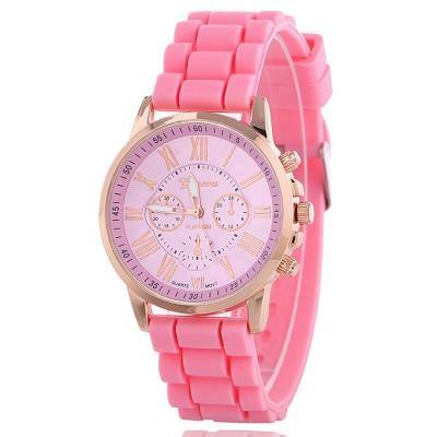 China Best Selling Geneva Fashion Day/Date 2022 Women Watch Classic Silicone Strap Quartz Unisex Student Watches SW015 for sale