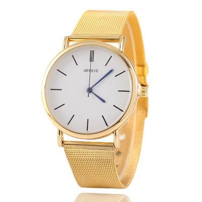 China China TW007 Geneva Day/Date Men's Watch TW007 Geneva Cheapest Sport Mesh Strap Simple Quartz Male Alloy Business Wristwatches for sale