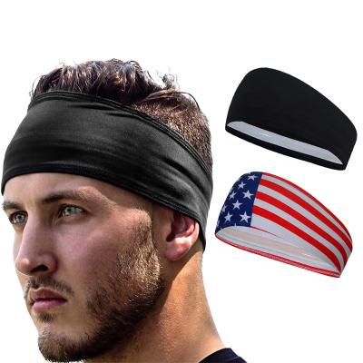 China Sports Headband Women Stretch Silicone Non-slip Yoga Hair Bands Head Sweat Bands Logo Sports Men Headband Custom Made for sale