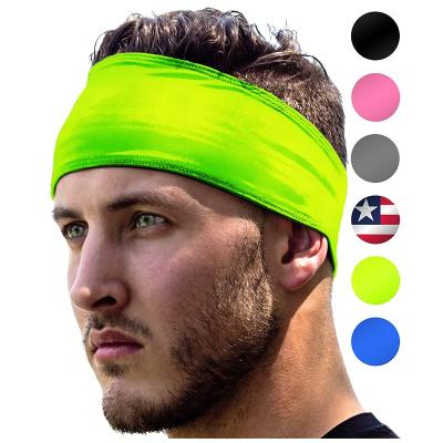 China Wholesale Absorption Sweat Customize Running Hairband Unisex Men Designer Sweatband Slim Fitness Yoga Sports Elastic Headband for sale