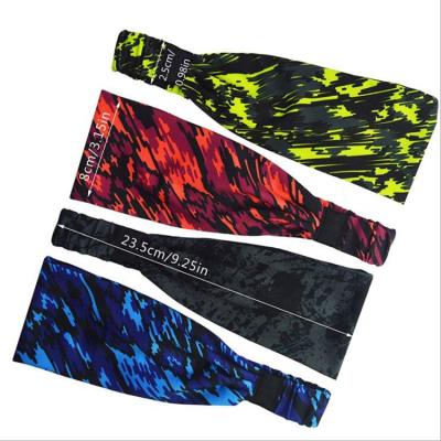 China Custom Printing Headband High Elasticity And Football Soft Non Slip Polyester Headband for sale