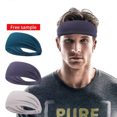 China Sweat-absorbent high elasticity for all sports class women's yoga sport branded athletic headband for running for sale