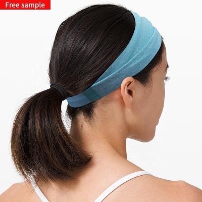 China High Elasticity Brand Hair Head Bands Band Sport Head Band Non Slip Elastic Headband Yoga Fitness Running For Women for sale