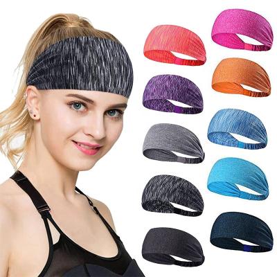 China High Ball Is Custom Logo Women's Sport Headbands Yoga Hair Band Sweatband Comfortable Striped Running Adjustable Men's Sport Headbands for sale