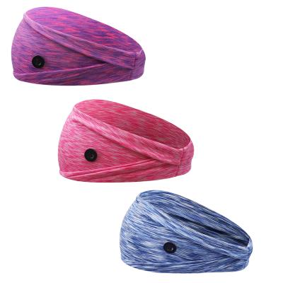 China High Elasticity Women and Men Shape Cloth Health Care Designer Luxury Hair Band Sports Yoga Headband with Buttons for Nurses for sale