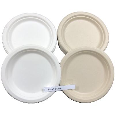 China Bioadegredable / Non-Toxic / Water And Oil Proofing / 9/10 Inch Biodegradable Sugar Cane Bagasse Food Container Eco-Friendly Packaging Disposable Tableware Dish for sale