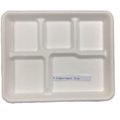 China Minimalist 100% Disposable Compostable 9 Inch Heavy Duty Food Platter Tray for sale