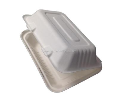 China Segura Para Disposable Microwave Bento Scam Biodegradable Llevar Cubiertos Caja de Para de Bento for sale