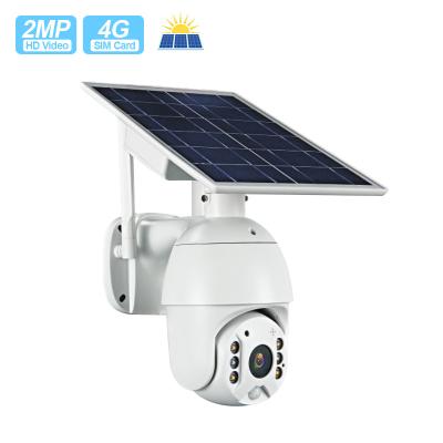 China Human Motion Tracking 2MP 1080P Motion Detection CCTV Dome Security Solar IP Camera Solar PTZ 4G Sim Card Solar Camera for sale