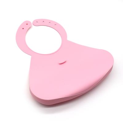 China BPA Free Good Quality Food Grade Cheap Feeding Tools Pink Silicone Baby Bib for sale