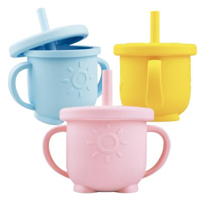 China BPA Free Good Price Food Grade Silicone Portable Sippy Cup Good Quality for sale