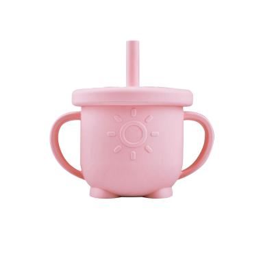 China Good Quality Good Price BPA Free Cartoon Food Grade Spilling Training Cup Baby for sale