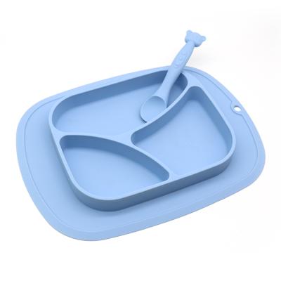 China Low Price Sustainable Food Grade Animal Shaped Toddlers Silicone Plates For Baby for sale