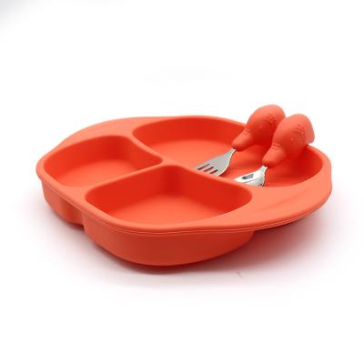 China Sustainable Manufacturer Divided Safe Tableware Silicone Professional Dinner Dish for sale