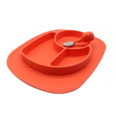 China Viable Low Price Unbreakable Silicone Kids Anti-scalding Dishes for sale