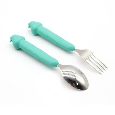 China Bpa Free New Arrival Stainless Steel Baby Spoon Food Grade Silicone for sale