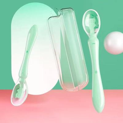 China Good Price BPA Free Good Quality Cartoon Food Grade Custom Baby Soft Silicone Spoon for sale