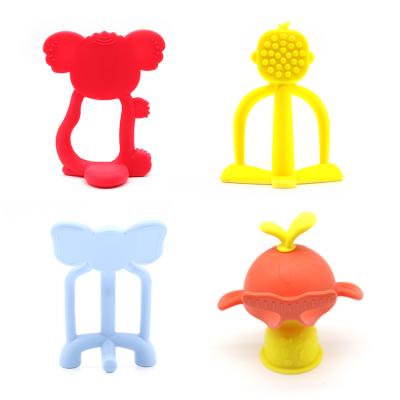 China Soft Toy Hot Sale Food Grade Soft Chewable Silicone Teethers Babies for sale