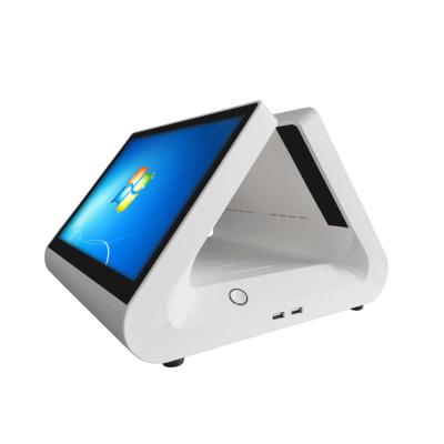 China Touch screen new arrived T690 12.1 inch intelligent white pos machine all in one dual pos screen pos retail system for sale