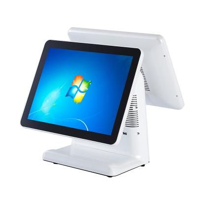 China CJ Legend T620D Dual Screen Plastic POS Terminal 15 Inch POS PC Touch Screen Retail POS Terminal for sale