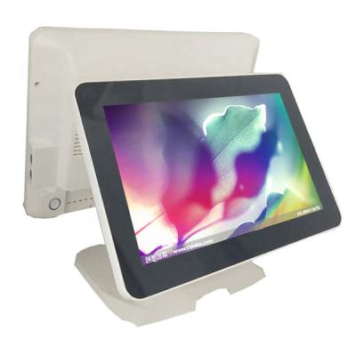 China Best Factory Business White Color 15 Inch Dual Epos Touch Screen POS Terminal POS System All In One T660D for sale