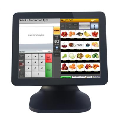 China Manufacturer Sturdy POS Aluminum Alloy Terminal Aluminum Housing And Base 15 Inch Touch Screen POS All In One PC POS System Cash Register for sale