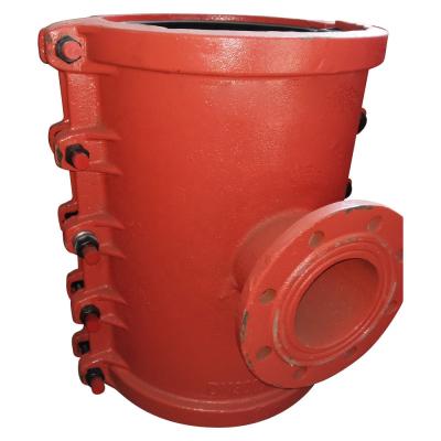 China Ductile Iron Ductile Iron Tapping Saddle With Flanged Outlet For Ductile Iron Pipe for sale