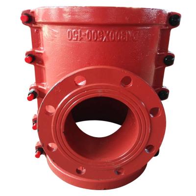 China DN600x300 Malleable Ductile Iron Tapping Saddle For DI CI PVC PE HDPE Pipe for sale