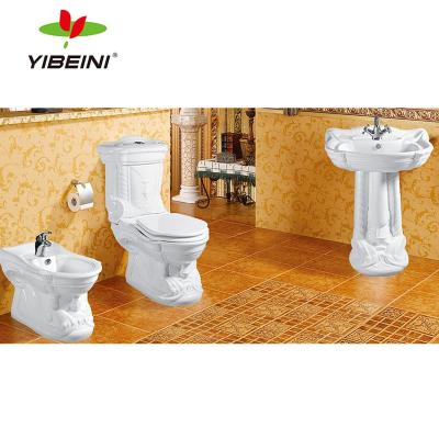 China Luxury Ceramic Sanitary Ware Washdown Design Bathroom Toilet WC Two Piece Closestool for sale