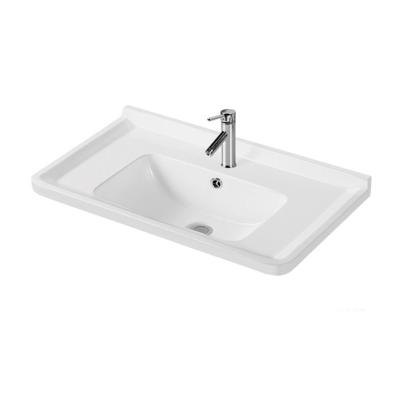 China Factory Wholesale Cheap Single Hole Ceramic Vanity Cabinet Hole Wash Basin For Bathroom for sale