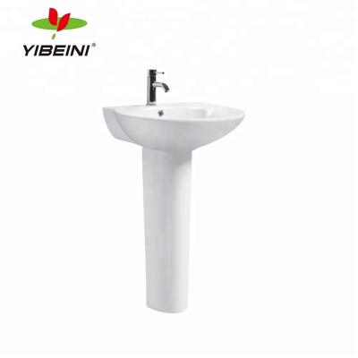 China Modern Ceramic Sanitary Ware Bathroom Design Wash Hand Pedestal Sink for sale