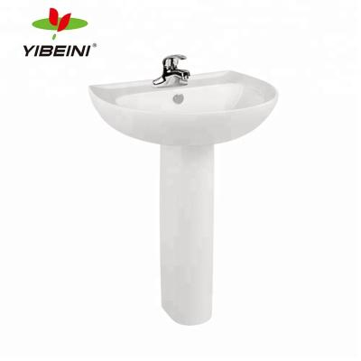 China Modern Bathroom Sink Suit Sanitary Ware Ceramic Sink Basin With Pedestal for sale