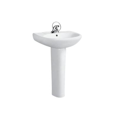 China Easy Clean Sanitary Ware Ceramic Bathroom Pedestal Wash Hand Basin for sale