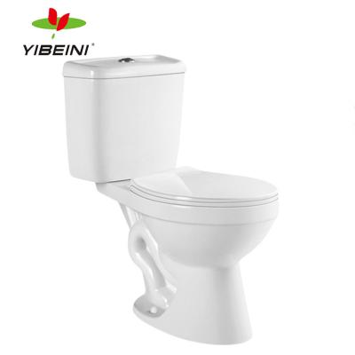 China Double-Flow Manufacturer Ceramic Sanitary Ware Two Piece Bathroom WC Floor Siphonic Split Toilet for sale