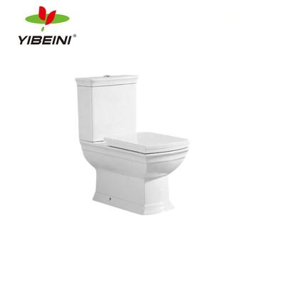 China High Quality Double-flush Ceramic Square Bowl Water Saving Two Piece Toilet for sale