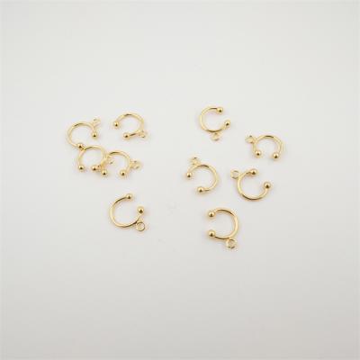 China Environmental friendly gold plated earring findings minimalist jewelry earring non pierced earings for wedding for sale