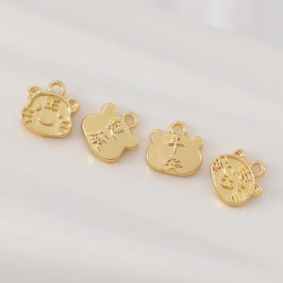 China Environmental Friendly Pendant To Make Chinese Style Brass Animal Pendant Necklace And Bracelet Thin 18k Gold Styling Charms for sale