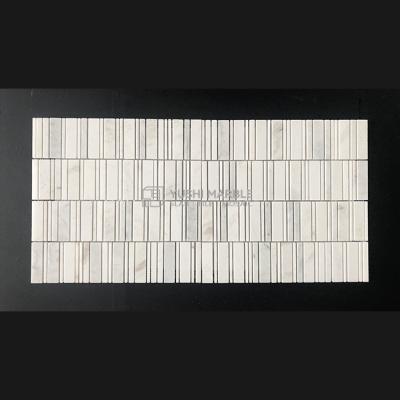 China Lexington Yushi White Marble Stone Modern Marble Mosaic Tile for sale