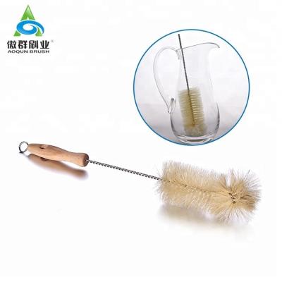 China Sustainable Eco - Friendly Non - Toxic Wood / Steel Handle Bottle Brush for sale