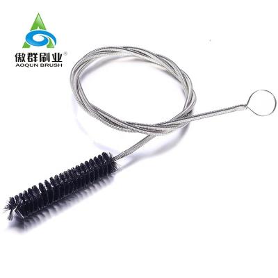 China Flexible Metal Tube Filter Hose Cleaning U Shaped Brush for Aquarium for sale