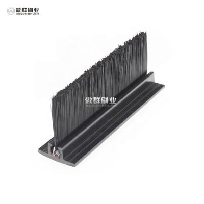 China Industrial Double Edge Door Commercial Brush Draft Aluminum Excluder Brushes for sale