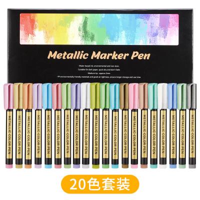 China Metal Pen 2MM Color Metal Pen Factory Stationery Metal Art Pen Highlight Bar for sale