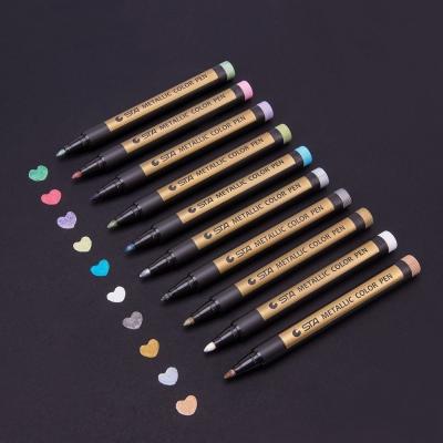 China Stationery Factory Glitter Metallic Paint Pens Marker Pens Metallic Pens 2MM for sale