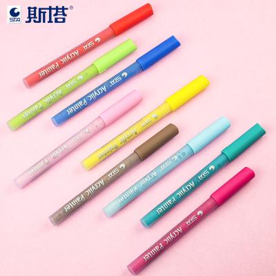 China Luxury STA China Manufacturer Acrylic Pen Marker 12/24 Colors Acrylic Marker Pen 1MM for sale