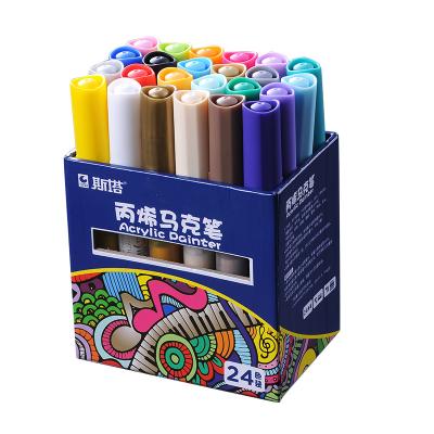 China Writing. Wholesale Advertising.Promotion.Gift Glass Attacks Flowerpot Stone DIY Shoes Waterproof Permanent Quick Dry Acrylic Paint Pens For Students for sale