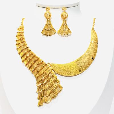 China FASHIONABLE Star Gold Jewelry Luxury Dubai Gold Plated Necklace Jewelry Set Gold Filled Jewelry Wholesale for sale